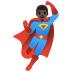 🦸🏿‍♂️ man superhero: dark skin tone display on Google